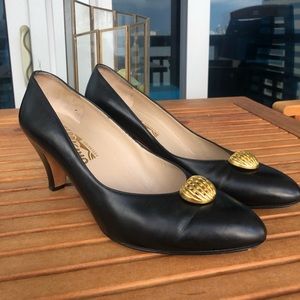 Vintage Ferragamo Leather Pumps